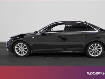 Audi A4Sedan 40 TFSI S-Line P-Värm Navi Drag B-Kamera 2018, Sedan