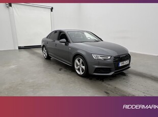 Audi A4 Sedan TFSI Q 252hk S-Line Svart-optik Navi Cockpit