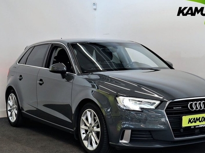 Audi A3Quattro Sportback 2.0 TDI Cockpit Navi Adaptiv farthållare 2017, Halvkombi