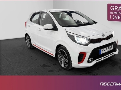 Kia PicantoT-GDI GT-Line Kamera Carplay Skinn Välserv 2019, Halvkombi