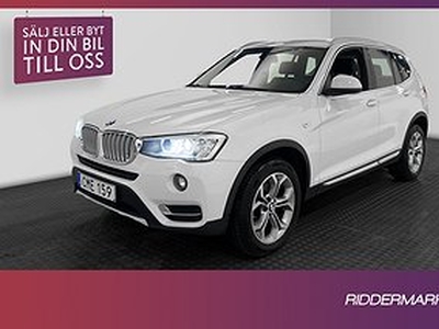 BMW X3 xDrive20d 190hk X-Line Skinn Sensorer Drag Välservad