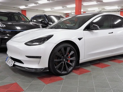 Tesla Model 3Performance AWD FSD Vit interiör S&V däck 2020, Halvkombi