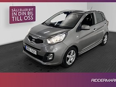 Kia Picanto 1.0 69hk 5-dörr GLS Låg skatt 1-ägare 1202mil!