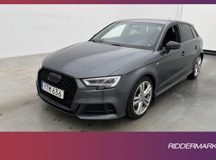 Audi A3 Sportback 150hk S-Line B&O P-Värm Sensorer Halvskinn