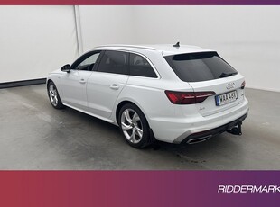 Audi A4 40 TFSI Quattro 204hk S-Line Drag B-Kam B-Värm Nav