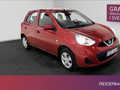 Nissan Micra5-dörrar 1.2 Välservad Låg Skatt 0,5l mil 2016, Halvkombi