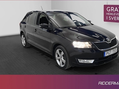 Skoda RapidSpaceback 1.2 TSI Sensorer Carplay Välserv 2017, Kombi