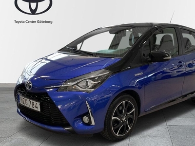 Toyota YarisHybrid 1,5 BI-TONE PLUS BLUE COMF PLUS 2019, Halvkombi