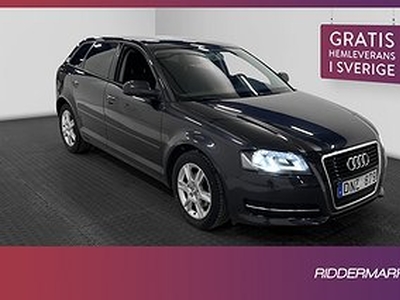 Audi A3 Sportback 1.6 TDI Attraction Navi Sensorer 0.43L/mil