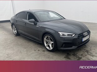 Audi A5Sportback 45 TFSI Quattro Svart Optik Sensorer 2019, Sportkupé