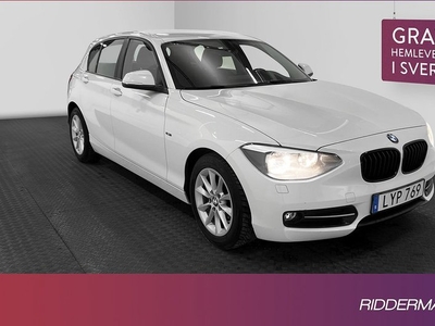 BMW 118d 5-dörrar Sport line Sensorer 0.44l mil 2012, Halvkombi