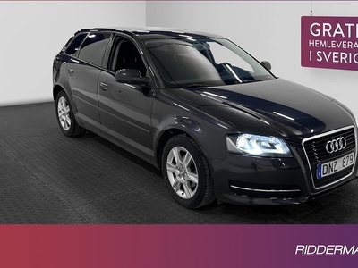 Audi A3Sportback 1.6 TDI Attraction Navi Sensorer 0.43L mil 2011, Halvkombi