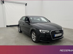 Audi A3Sportback 1.0 TFSI Comfort Två-Bruk Sensorer 2017, Halvkombi