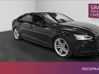 Audi A5Sportback 45 TFSI Q S-Line Svart Optik PDC 2019, Sportkupé