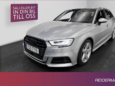 Audi S3Sportback 2.0 TFSI Q B&O Milltek Navi Massage 2017, Halvkombi