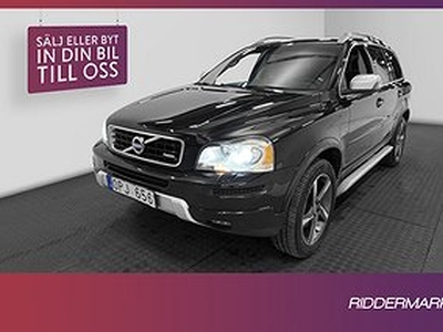 Volvo XC90 D5 AWD R-Design 7-sits VOC Skinn Sensorer Drag