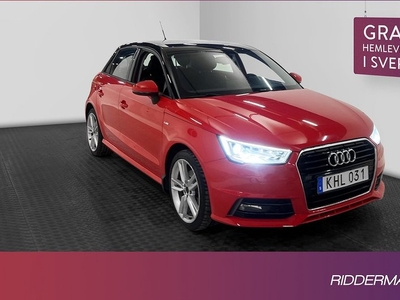 Audi A1Sportback TFSI S-Line Sensorer 1-Bruk Välserv 2018, Halvkombi