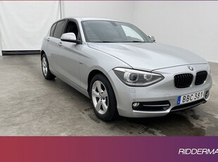 BMW 118d Sportline Sensorer Keyless 0,41l mil 2014, Halvkombi