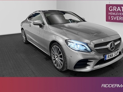 Mercedes C220Benz C 220 d 4M Coupé AMG Värm Pano Cockpit 2020, Sportkupé