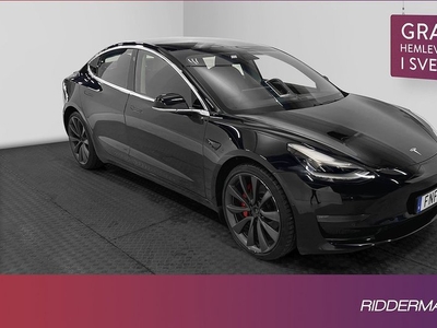 Tesla Model 3Performance AWD Autopilot Svensksåld 2020, Halvkombi