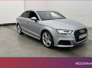 Audi A3Sedan TFSI S-Line P-sensorer Adaptiv fart 2018, Halvkombi