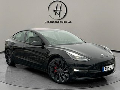 Tesla Model 3 SVENSKSÅLD Performance 513hk AWD 1-Ägare *MOMS