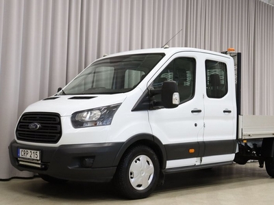 Ford CustomTransit 350 TDCi AWD Dubbelhytt Flak Drag Värmare 2017, Personbil