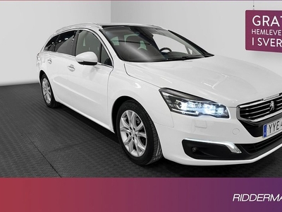 Peugeot 508SW 1.6 Allure Pano Navi Sensorer 1-Brukare 2018, Kombi