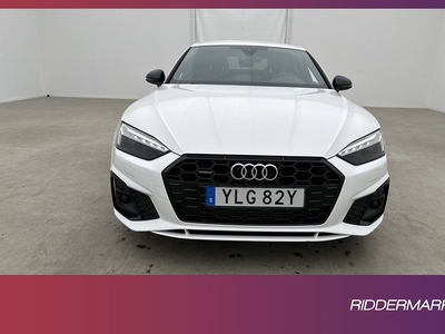 Audi A5 SB 45 TFSI Q 265hk S-Line Svart opt. Kamera Matrix