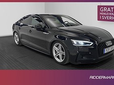 Audi A5 Sportback 3.0 Q 286hk S-Line D-värm HUD Cockpit MOMS