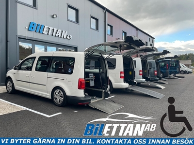 Volkswagen Caddy Maxi 1.6TDI|Handikappanpassad|Turnystol