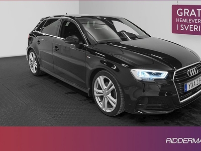 Audi A31.5 TFSI SB S-Line H-skinn Sensorer Välservad 2018, Halvkombi