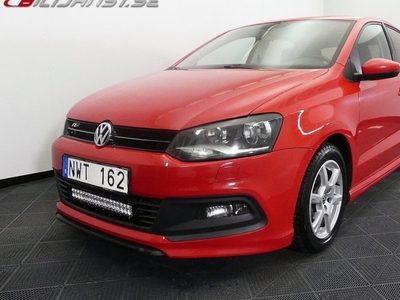 Volkswagen Polo4. RÄNTE 1.2 TSI R-LiNE PDC F-HÅLL 2014, Halvkombi