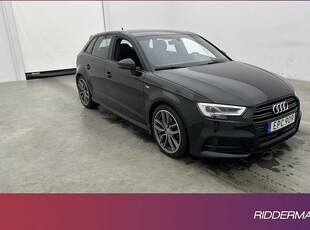 Audi A3Sportback 30 TFSI S-Line Sensorer Halvskinn 2019, Halvkombi