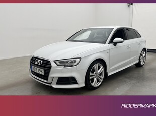 Audi A3 Sportback 1.5 TFSI 150hk S-Line Sensorer Halvskinn