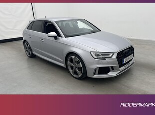 Audi RS3 Sportback Q 400hk B&O Cockpit RS-avgas Svensksåld