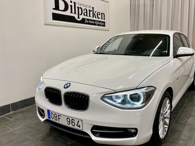 BMW 118d 5-dörrars Steptronic Sport line Euro5 GPS 2014, Halvkombi