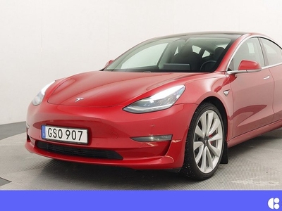 Tesla Model 3Performance AWD Autopilot Pano V-hjul 2019, Halvkombi