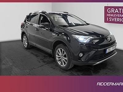 Toyota RAV4 Hybrid AWD 197hk Kamera Skinn Navi Drag Välserv