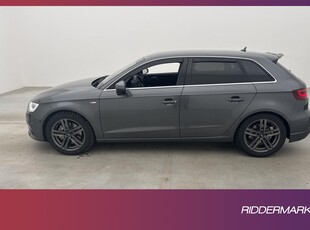 Audi A3 SB 2.0 TDI 184hk Quattro S-Line B&O M-Värm Skinn GPS