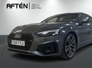 Audi A5Sportback 45 TFSI Quattro S line Svart optikpaket 2022, Sportkupé