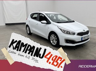 Kia Cee´d1.4 CVVT Comfort Sensorer Rattv 2017, Halvkombi