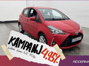 Toyota Yaris1.5 Active Kamera Farthålla 2018, Halvkombi