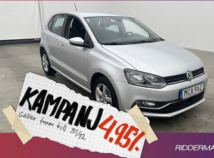 Volkswagen Polo1.2 TSI Sensorer Farthålla 2016, Halvkombi