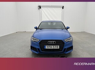 Audi A3 1.5 TFSI COD 150hk S-Line Svart Opt. Navi Sensorer