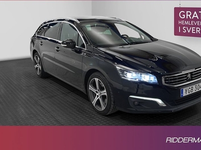 Peugeot 508SW BlueHDi GT Pano HUD Kamera Navi Välserv 2017, Kombi