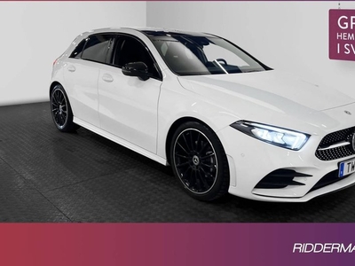 Mercedes A200Benz A 200 AMG Night Wide Pano CarPlay Kamera 2019, Halvkombi