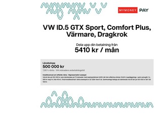 Volkswagen ID.5 GTX Sport, 299hk Värmare, Drag Ränta 4,95%