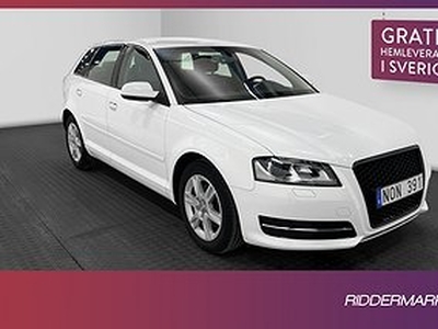 Audi A3 2.0 TDI 140hk Comfort Svart optik Låg mil 0.44L/mil