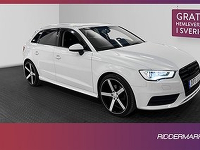 Audi A3 Sportback 1.6 TDI 110hk M-värme P-sensorer 0.38l/mil